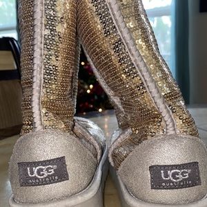 Sequin gold uggs